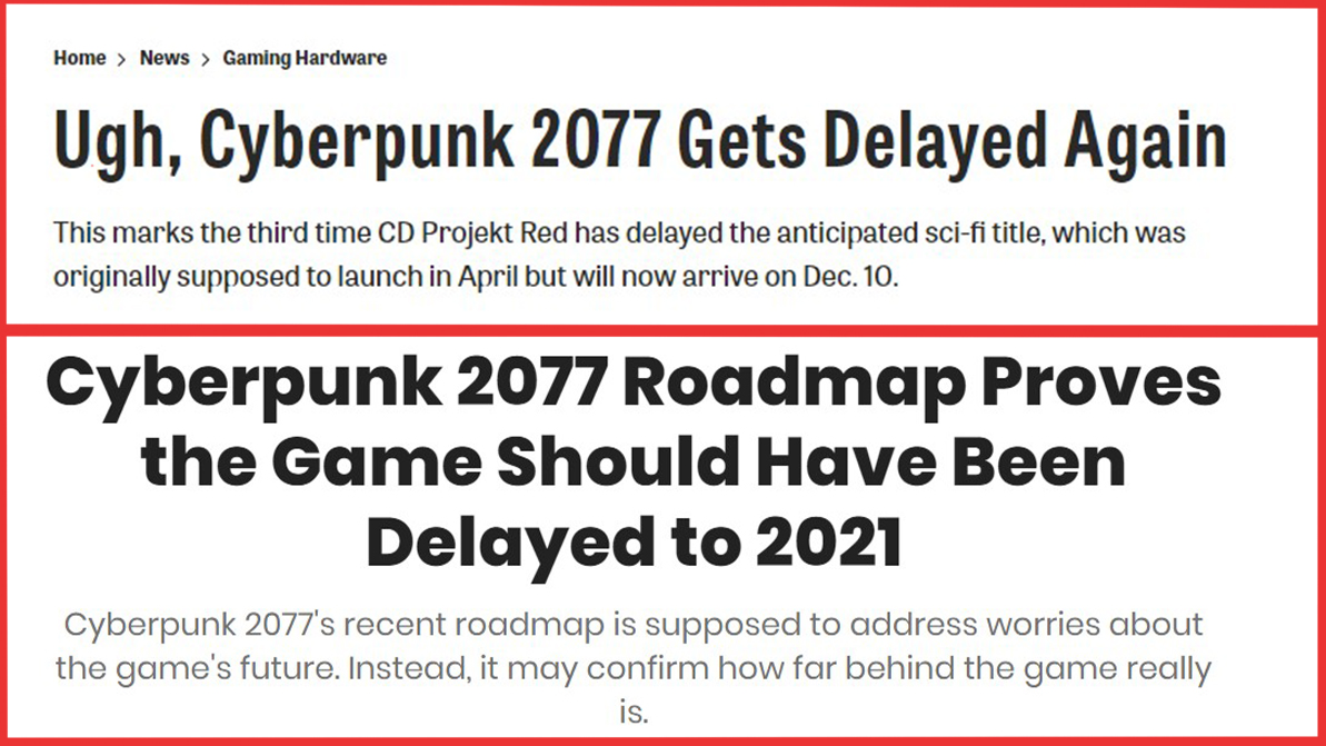 Cyberpunk 2077 Delay